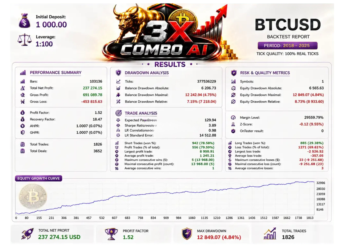 3X Combo AI EA v7.0 MT5